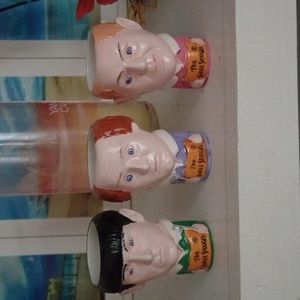 Three Stooges vintage toothpick Holders